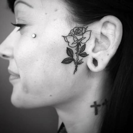 Tattoos - rose face - 127129